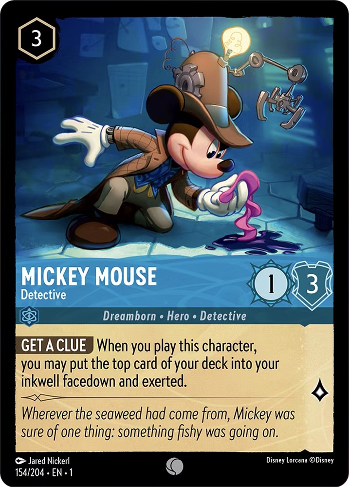 Mickey Mouse - Detective (154/204) [The First Chapter] - Disney - Card Brawlers | Quebec | Canada |