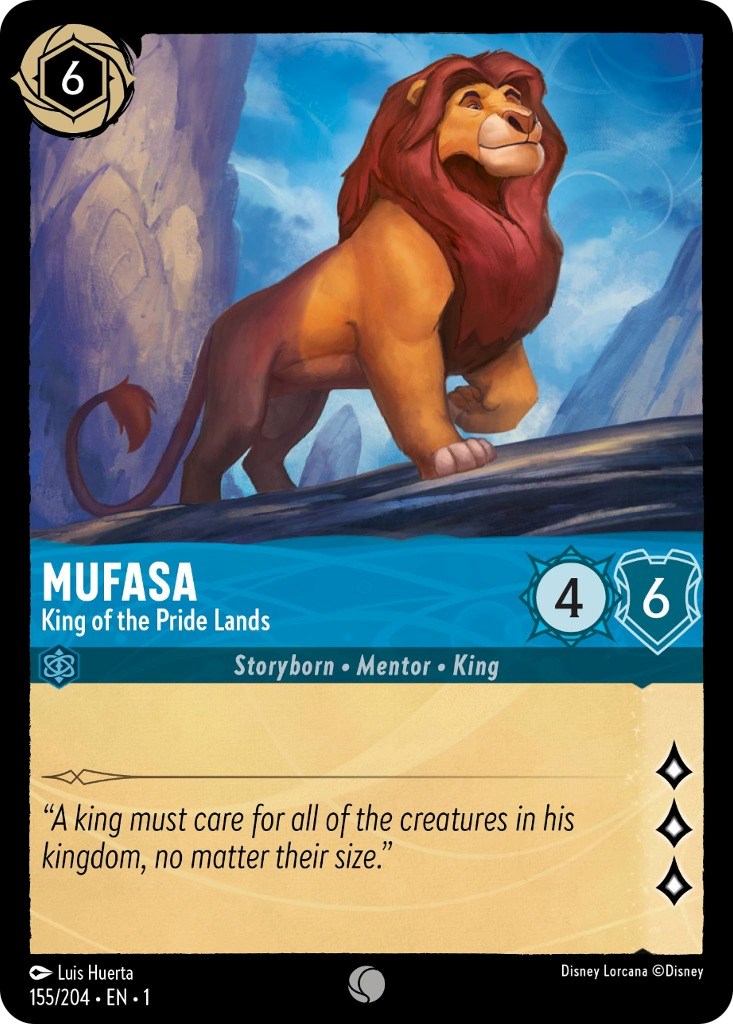 Mufasa - King of the Pride Lands (155/204) [The First Chapter] - Disney - Card Brawlers | Quebec | Canada |
