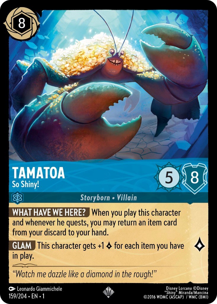 Tamatoa - So Shiny! (159/204) [The First Chapter] - Disney - Card Brawlers | Quebec | Canada |
