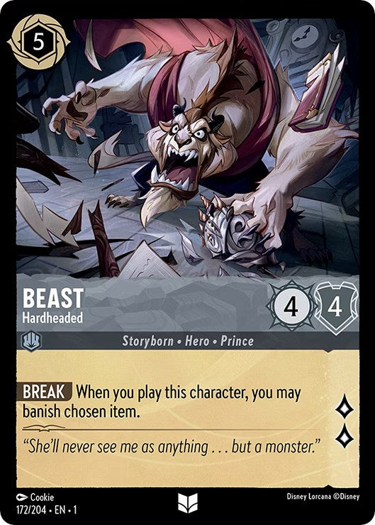 Beast - Hardheaded (172/204) [The First Chapter] - Disney - Card Brawlers | Quebec | Canada |