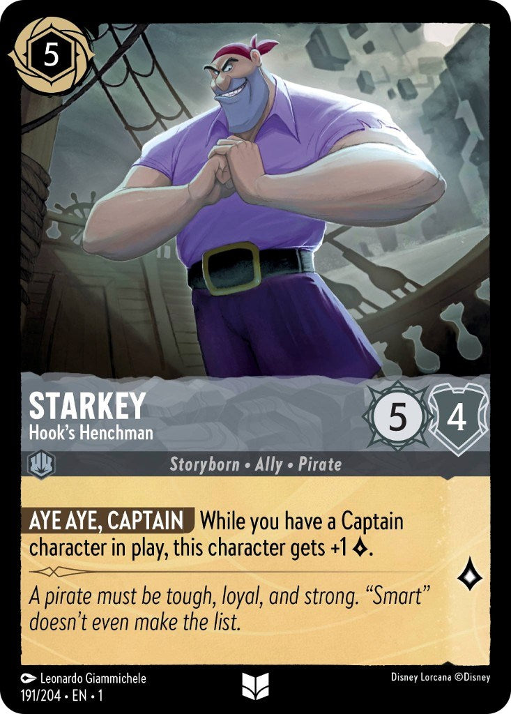 Starkey - Hook's Henchman (191/204) [The First Chapter] - Disney - Card Brawlers | Quebec | Canada |