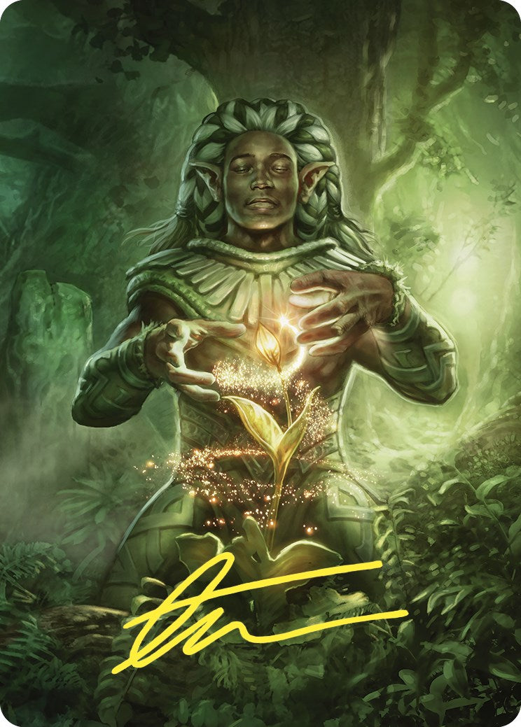 Elvish Mystic Art Card (Gold-Stamped Signature) [Commander Masters Art Series] - Magic: The Gathering - Card Brawlers | Quebec | Canada |