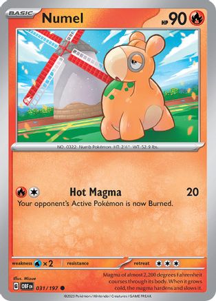 Numel (031/197) [Scarlet & Violet: Obsidian Flames] - Pokémon - Card Brawlers | Quebec | Canada |