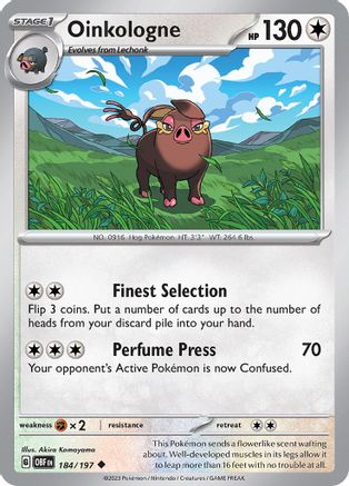 Oinkologne (184/197) [Scarlet & Violet: Obsidian Flames] - Pokémon - Card Brawlers | Quebec | Canada |