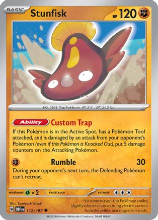 Stunfisk (112/197) [Scarlet & Violet: Obsidian Flames] - Pokémon - Card Brawlers | Quebec | Canada |