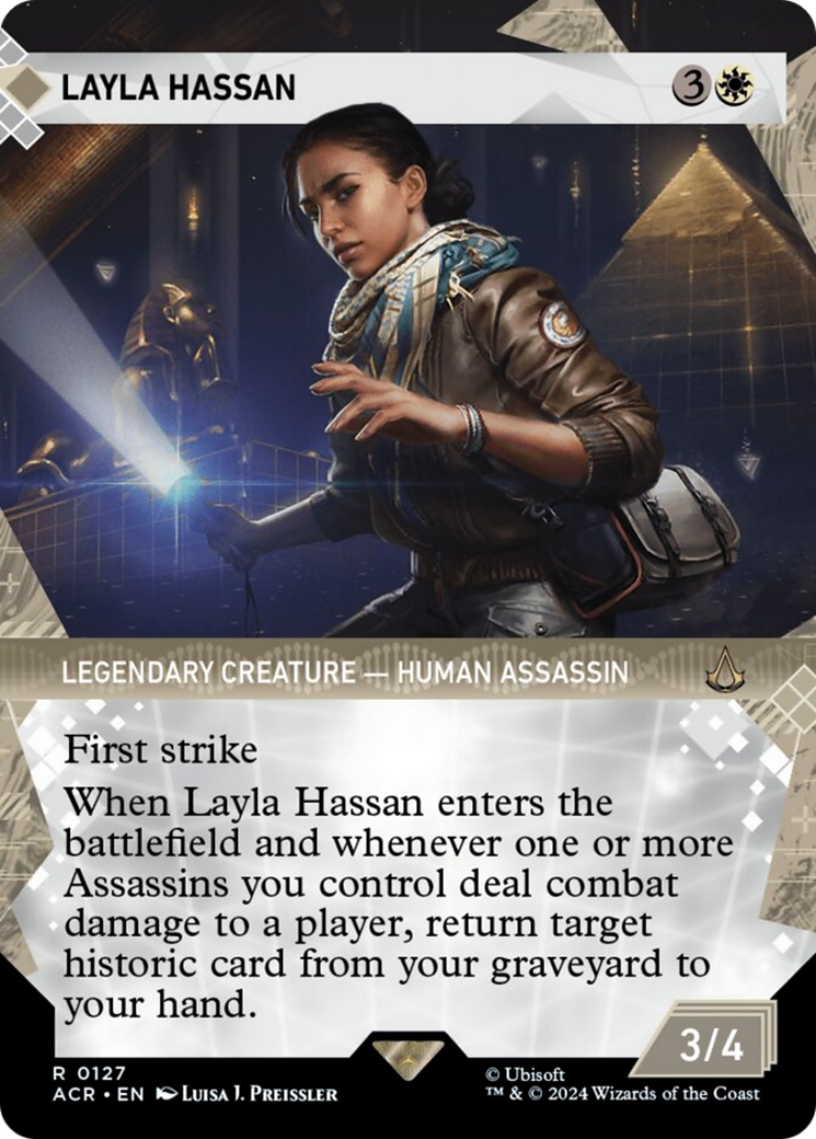 Layla Hassan (Showcase) [Assassin's Creed] - Magic: The Gathering - Card Brawlers | Quebec | Canada |