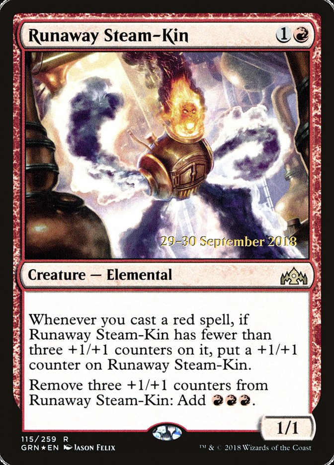 Runaway Steam-Kin [Guilds of Ravnica Prerelease Promos] - Magic: The Gathering - Card Brawlers | Quebec | Canada |