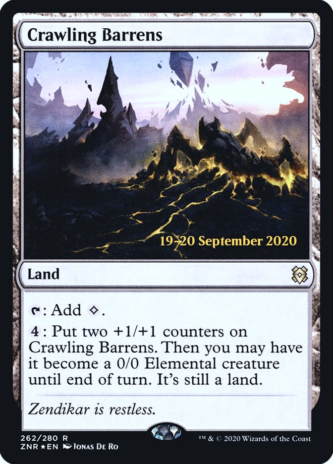 Crawling Barrens [Zendikar Rising Prerelease Promos] - Magic: The Gathering - Card Brawlers | Quebec | Canada |