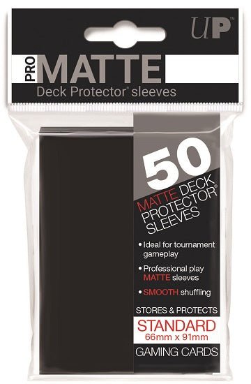 50ct Pro - matte Black Standard Deck Protectors - Card Brawlers