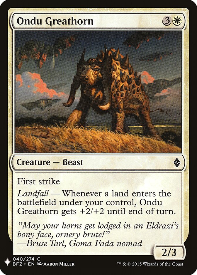 Ondu Greathorn [Mystery Booster] - Magic: The Gathering - Card Brawlers | Quebec | Canada |