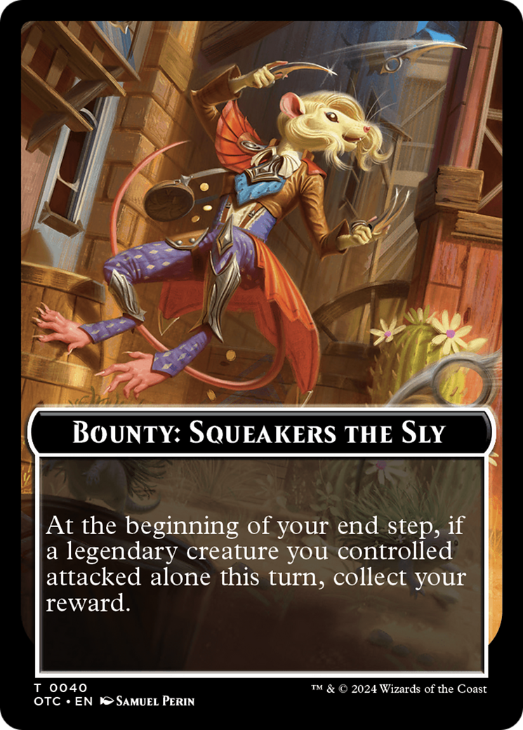 Bounty: Squeakers the Sly // Bounty Rules Double-Sided Token [Outlaws of Thunder Junction Commander Tokens] - Magic: The Gathering - Card Brawlers | Quebec | Canada |