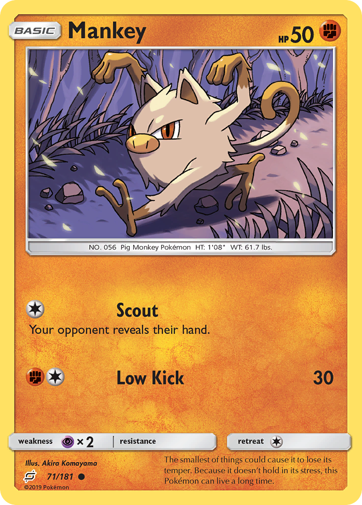 Mankey (71/181) [Sun & Moon: Team Up] - Pokémon - Card Brawlers | Quebec | Canada |