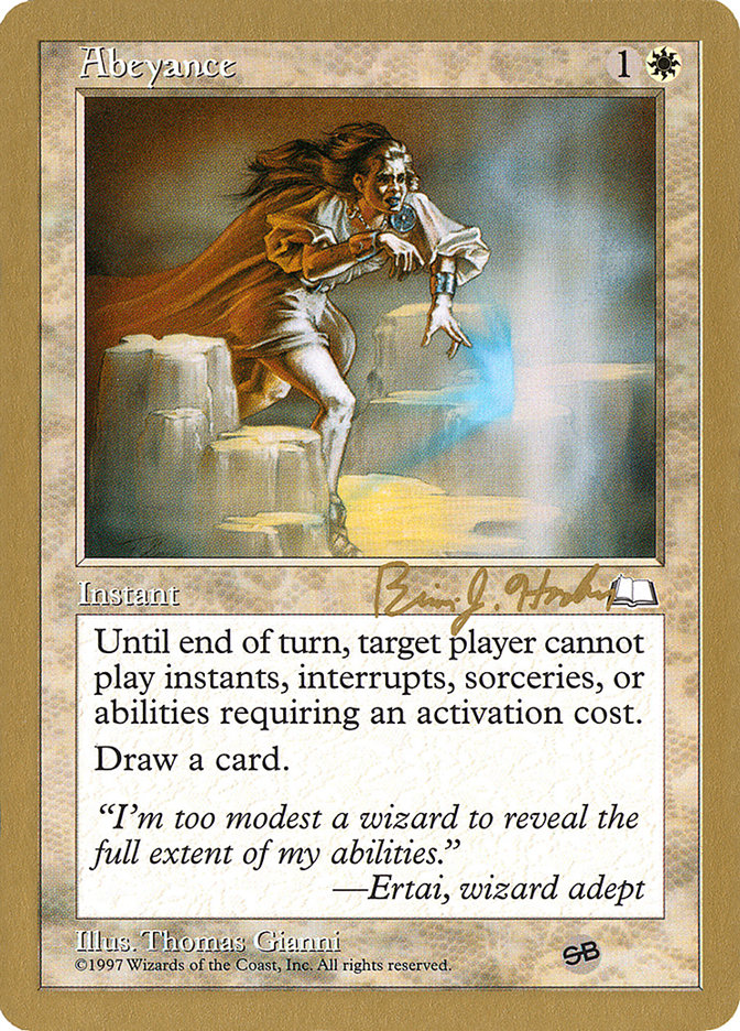 Abeyance (Brian Hacker) (SB) [World Championship Decks 1998] - Magic: The Gathering - Card Brawlers | Quebec | Canada |