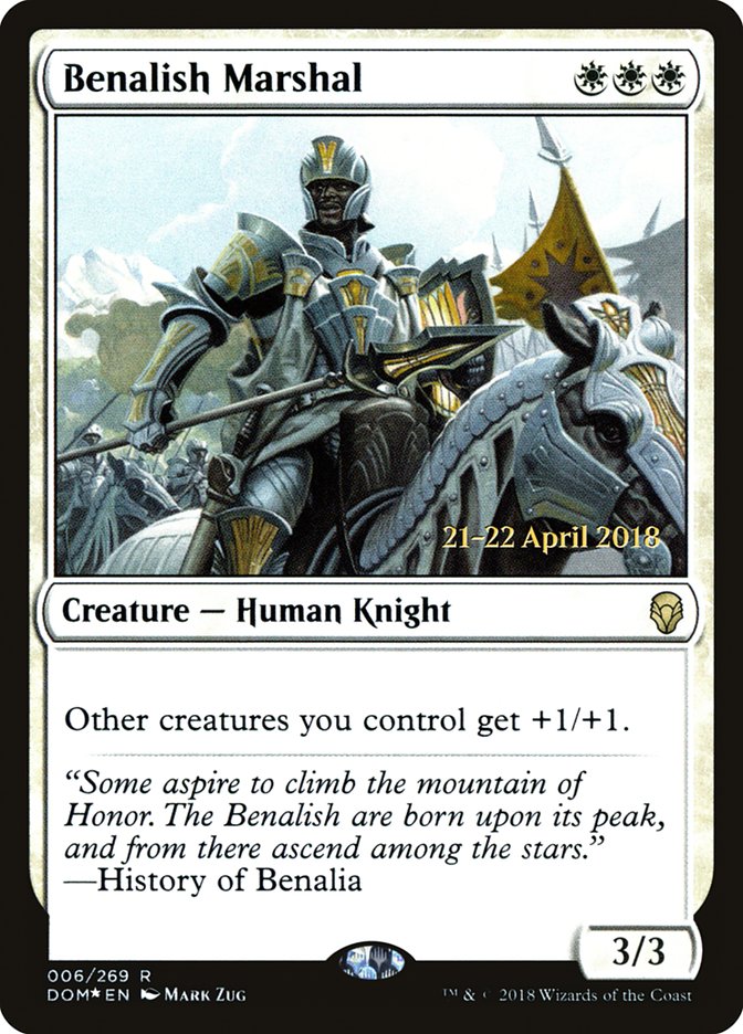 Benalish Marshal [Dominaria Prerelease Promos] - Magic: The Gathering - Card Brawlers | Quebec | Canada |