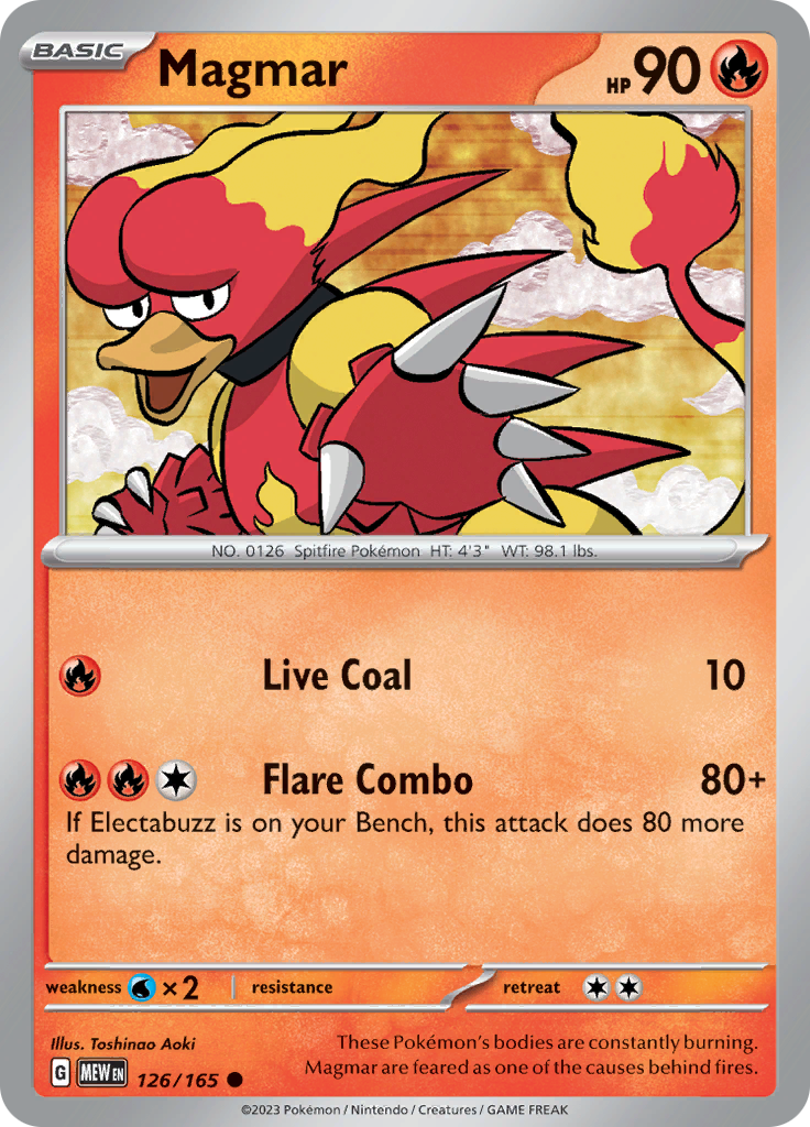 Magmar (126/165) [Scarlet & Violet 151] - Pokémon - Card Brawlers | Quebec | Canada |