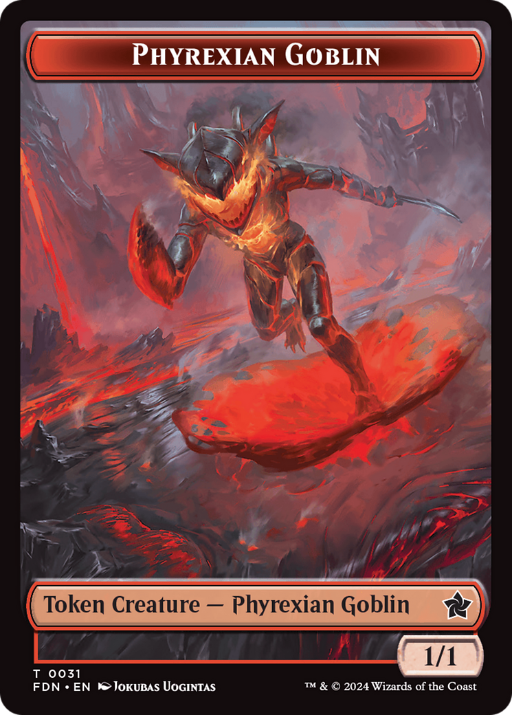 Cat (0027) // Phyrexian Goblin Double-Sided Token [Foundations Tokens] - Magic: The Gathering - Card Brawlers | Quebec | Canada |