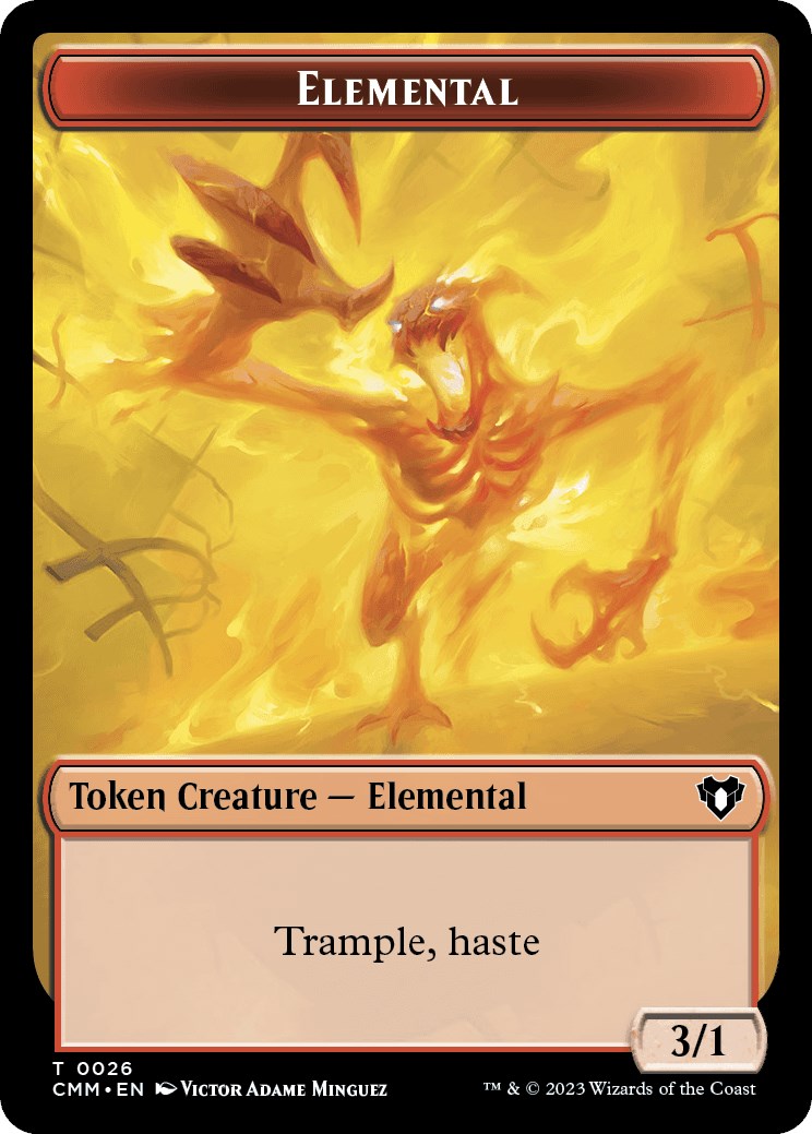 Elemental (0026) // Construct (0041) Double-Sided Token [Commander Masters Tokens] - Magic: The Gathering - Card Brawlers | Quebec | Canada |