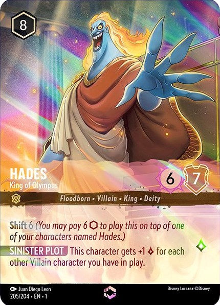 Hades - King of Olympus (Enchanted) (205/204) [The First Chapter] - Disney - Card Brawlers | Quebec | Canada |