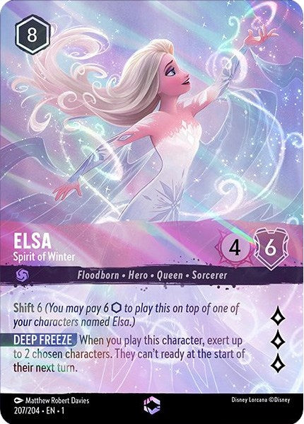 Elsa - Spirit of Winter (Enchanted) (207/204) [The First Chapter] - Disney - Card Brawlers | Quebec | Canada |