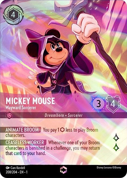 Mickey Mouse - Wayward Sorcerer (Enchanted) (208/204) [The First Chapter] - Disney - Card Brawlers | Quebec | Canada |