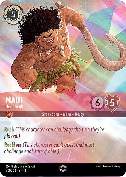 Maui - Hero to All (Enchanted) (212/204) [The First Chapter] - Disney - Card Brawlers | Quebec | Canada |