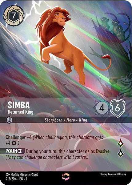 Simba - Returned King (Alternate Art) (215/204) [Le premier chapitre] 