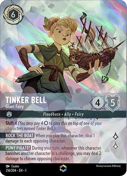 Tinker Bell - Giant Fairy (Enchanted) (216/204) [The First Chapter] - Disney - Card Brawlers | Quebec | Canada |