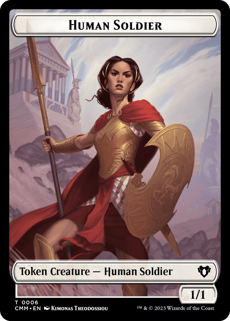 Human Soldier // Dragon (0021) Double-Sided Token [Commander Masters Tokens] - Magic: The Gathering - Card Brawlers | Quebec | Canada |