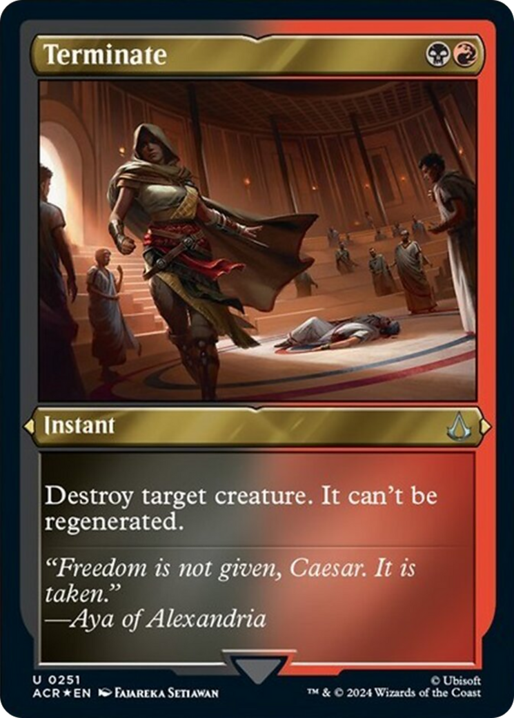 Terminate (Foil Etched) [Assassin's Creed] - Magic: The Gathering - Card Brawlers | Quebec | Canada |