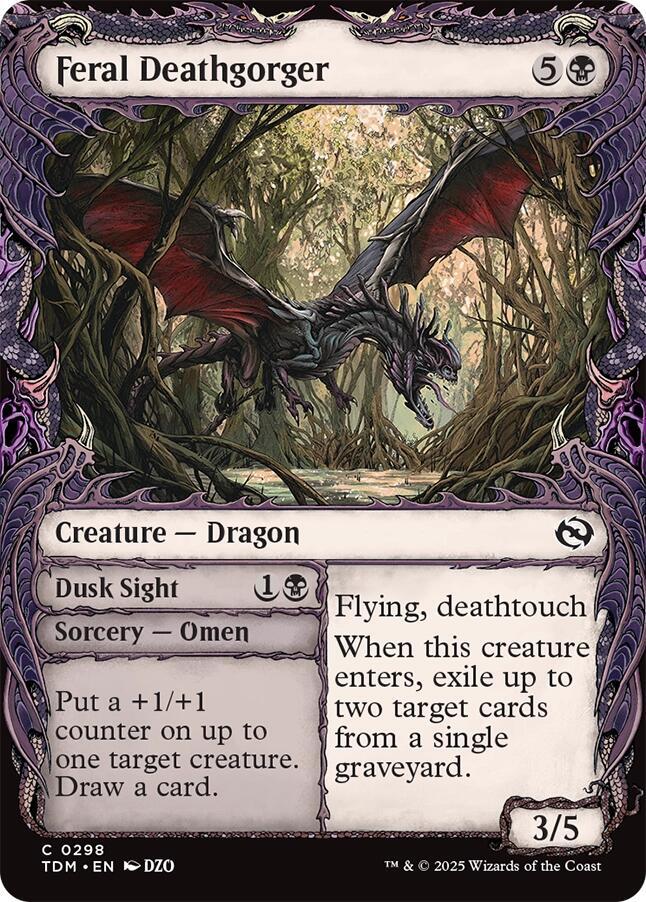 Feral Deathgorger (Showcase) [Tarkir: Dragonstorm] - Magic: The Gathering - Card Brawlers | Quebec | Canada |