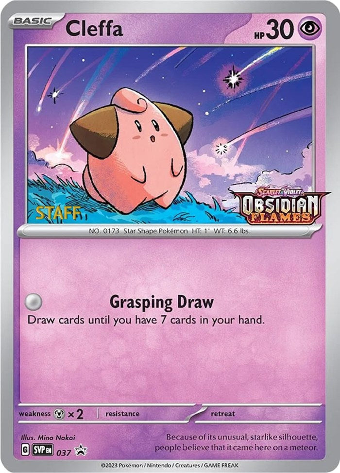 Cleffa (037) (Stamped) (Staff) [Scarlet & Violet: Black Star Promos] - Pokémon - Card Brawlers | Quebec | Canada |