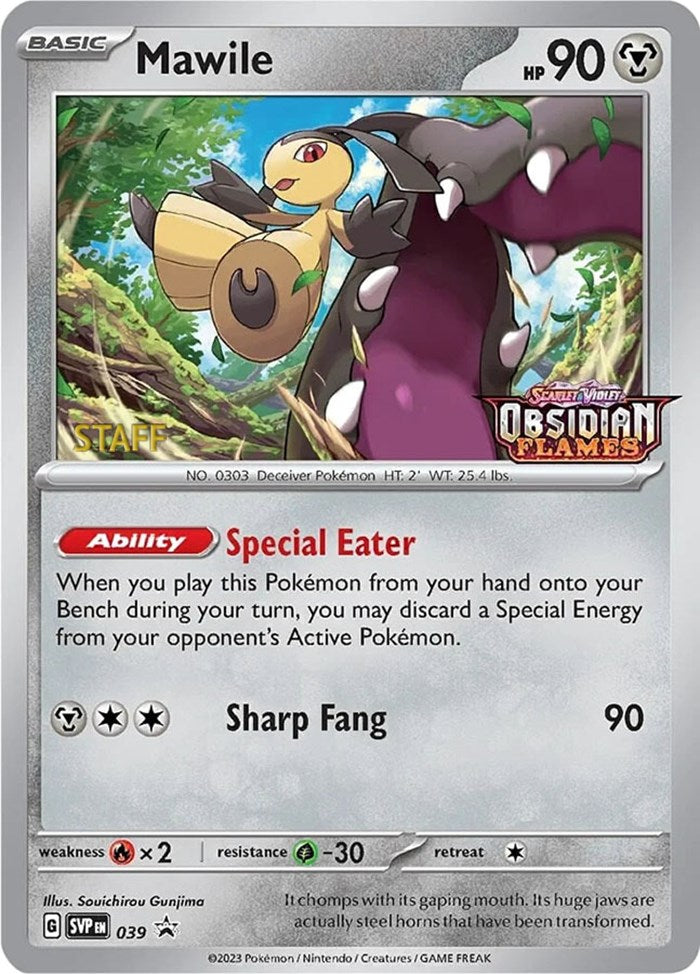 Mawile (039) (Stamped) (Staff) [Scarlet & Violet: Black Star Promos] - Pokémon - Card Brawlers | Quebec | Canada |