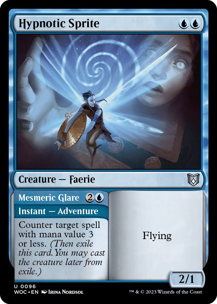 Hypnotic Sprite // Mesmeric Glare [Wilds of Eldraine Commander] - Magic: The Gathering - Card Brawlers | Quebec | Canada |