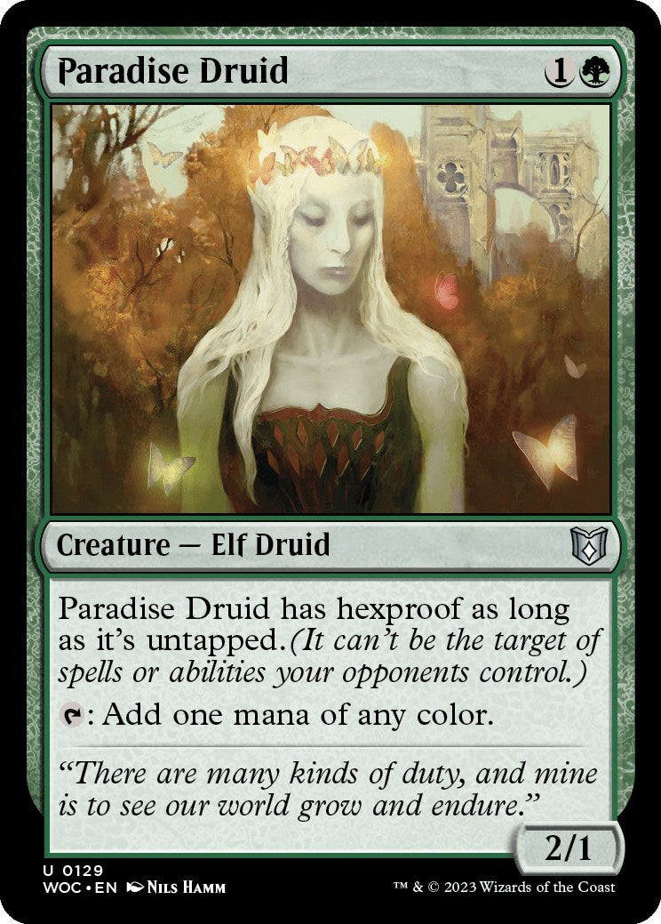 Paradise Druid [Wilds of Eldraine Commander] - Magic: The Gathering - Card Brawlers | Quebec | Canada |