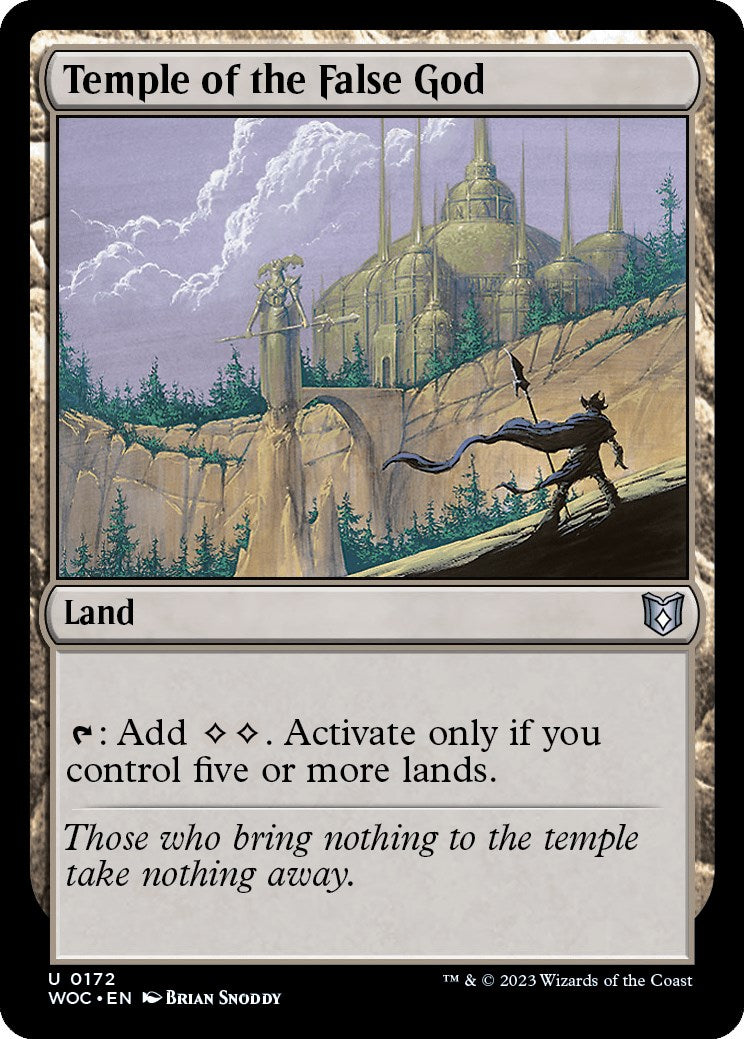 Temple of the False God [Wilds of Eldraine Commander] - Magic: The Gathering - Card Brawlers | Quebec | Canada |