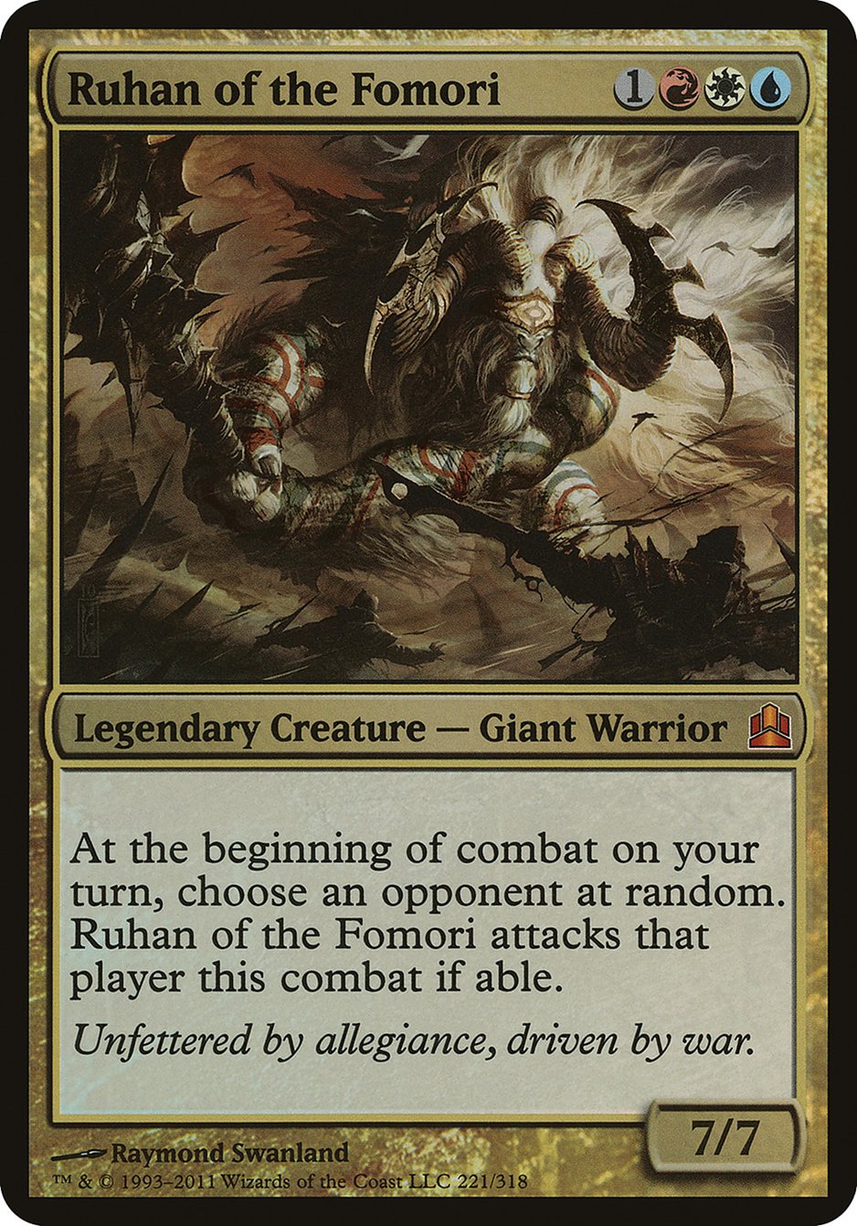 Ruhan of the Fomori (Oversized) [Commander 2011 Oversized] - Magic: The Gathering - Card Brawlers | Quebec | Canada |