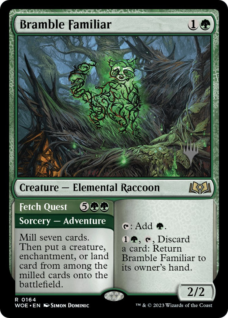 Bramble Familiar // Fetch Quest (Promo Pack) [Wilds of Eldraine Promos] - Magic: The Gathering - Card Brawlers | Quebec | Canada |