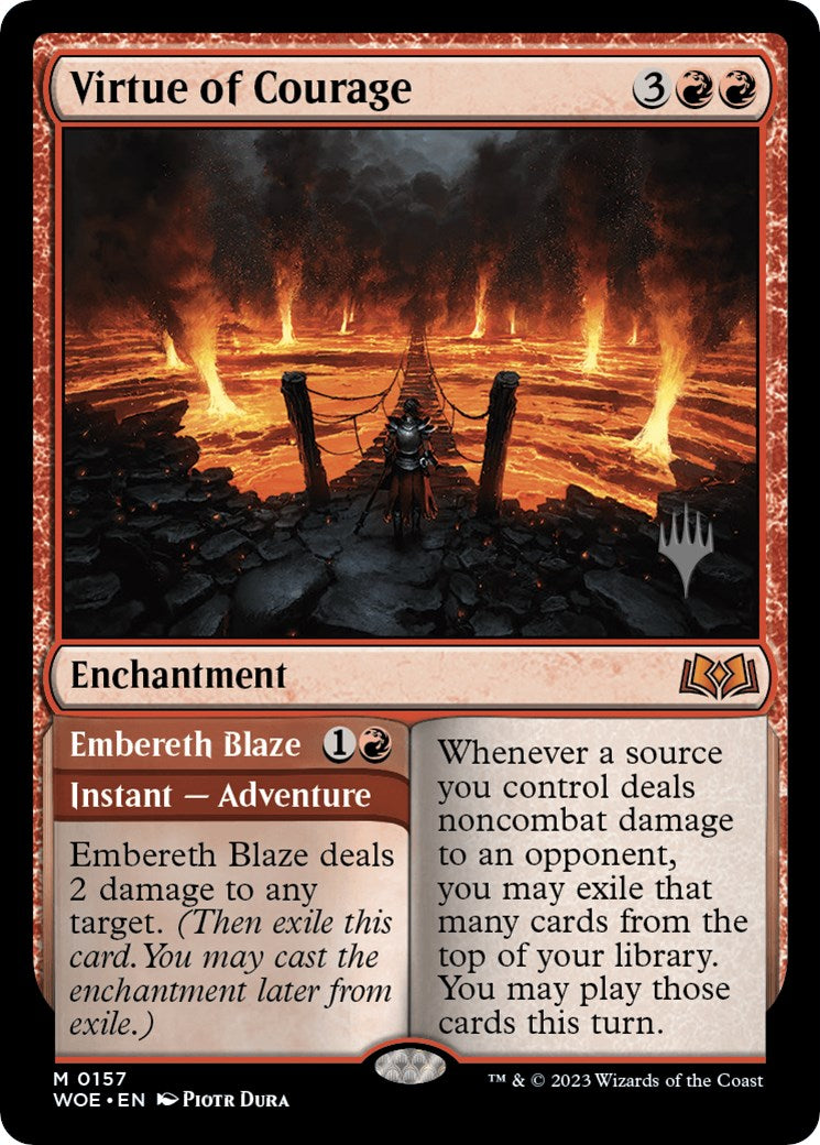 Virtue of Courage //Embereth Blaze (Promo Pack) [Wilds of Eldraine Promos] - Magic: The Gathering - Card Brawlers | Quebec | Canada |