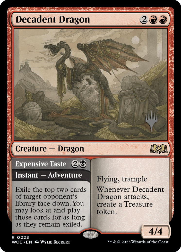 Decadent Dragon // Expensive Taste (Promo Pack) [Wilds of Eldraine Promos] - Magic: The Gathering - Card Brawlers | Quebec | Canada |