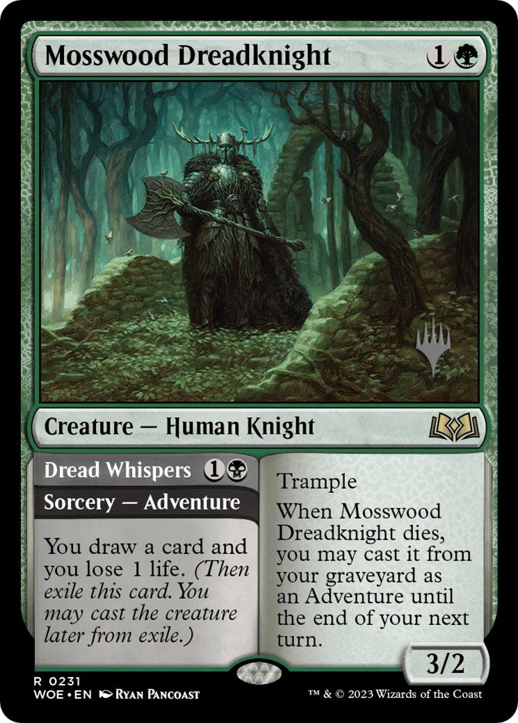 Mosswood Dreadknight // Dread Whispers (Promo Pack) [Wilds of Eldraine Promos] - Magic: The Gathering - Card Brawlers | Quebec | Canada |