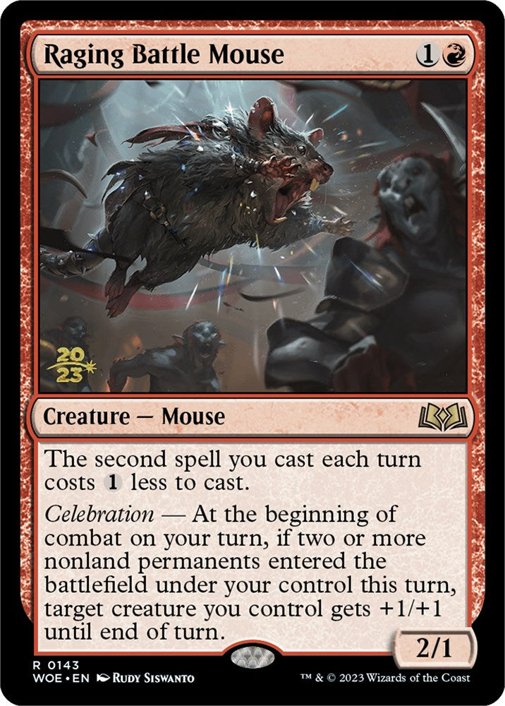 Raging Battle Mouse [Wilds of Eldraine Prerelease Promos] - Magic: The Gathering - Card Brawlers | Quebec | Canada |