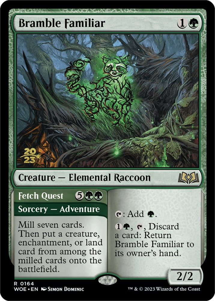 Bramble Familiar // Fetch Quest [Wilds of Eldraine Prerelease Promos] - Magic: The Gathering - Card Brawlers | Quebec | Canada |