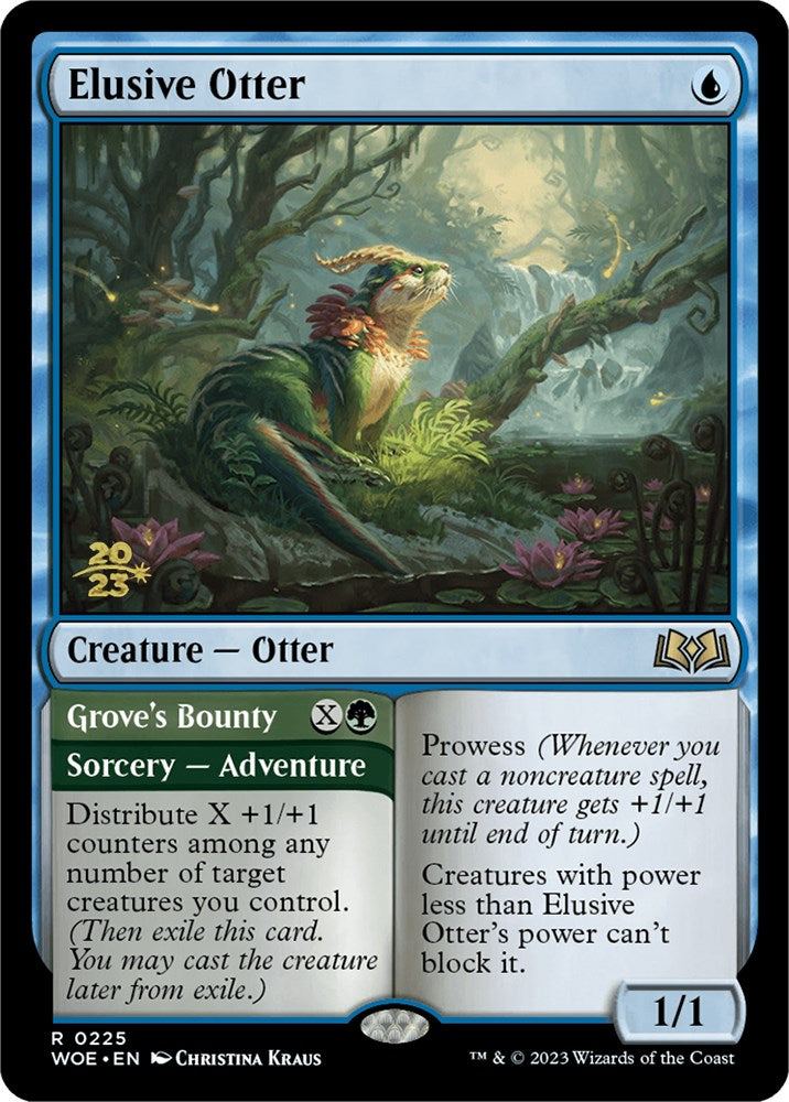 Elusive Otter // Grove's Bounty [Wilds of Eldraine Prerelease Promos] - Magic: The Gathering - Card Brawlers | Quebec | Canada |