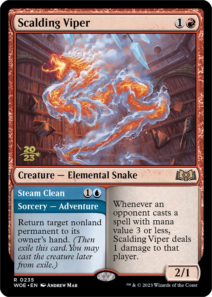 Scalding Viper [Wilds of Eldraine Prerelease Promos] - Magic: The Gathering - Card Brawlers | Quebec | Canada |