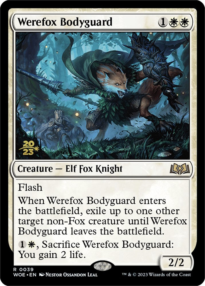 Werefox Bodyguard [Wilds of Eldraine Prerelease Promos] - Magic: The Gathering - Card Brawlers | Quebec | Canada |