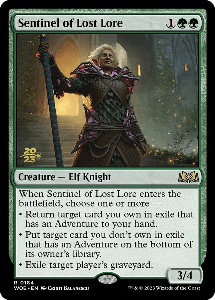 Sentinel of Lost Lore [Wilds of Eldraine Prerelease Promos] - Magic: The Gathering - Card Brawlers | Quebec | Canada |