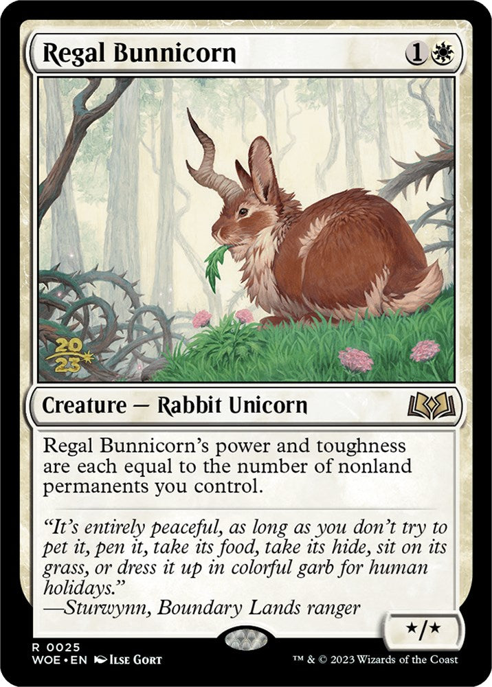 Regal Bunnicorn [Wilds of Eldraine Prerelease Promos] - Magic: The Gathering - Card Brawlers | Quebec | Canada |