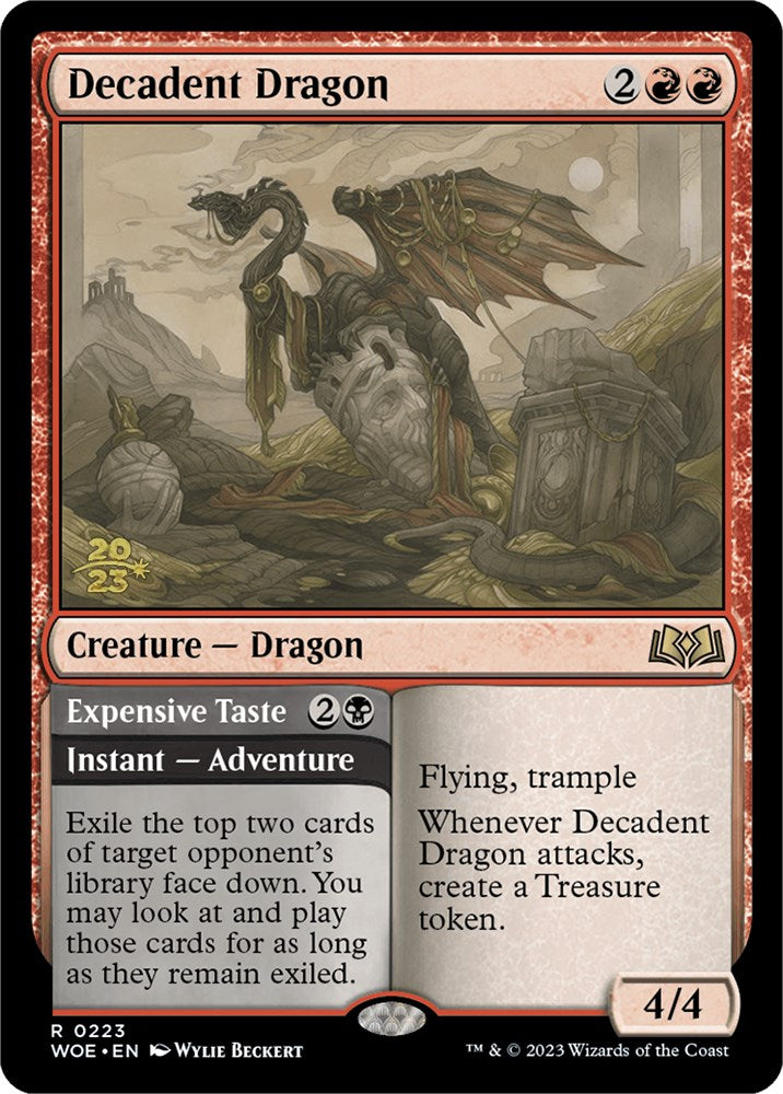 Decadent Dragon // Expensive Taste [Wilds of Eldraine Prerelease Promos] - Magic: The Gathering - Card Brawlers | Quebec | Canada |