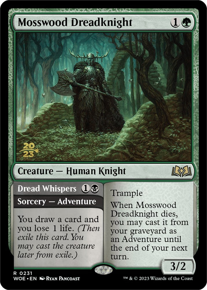 Mosswood Dreadknight // Dread Whispers [Wilds of Eldraine Prerelease Promos] - Magic: The Gathering - Card Brawlers | Quebec | Canada |