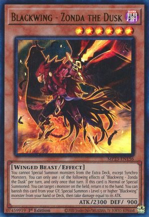 Blackwing - Zonda the Dusk [MP23-EN156] Ultra Rare - Yu-Gi-Oh! - Card Brawlers | Quebec | Canada |